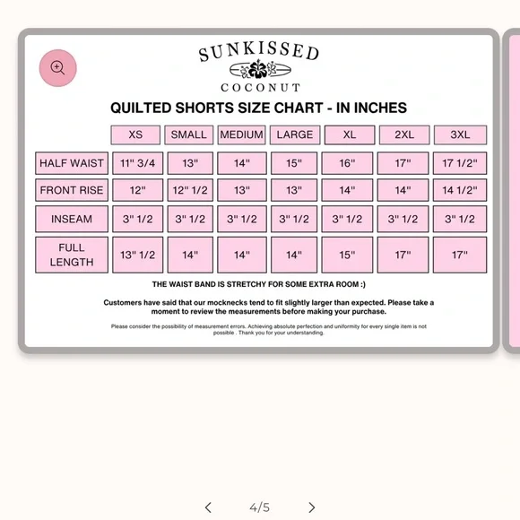 Sunkissed coconut Quilted Pastel Shorts - Picture 4 of 4